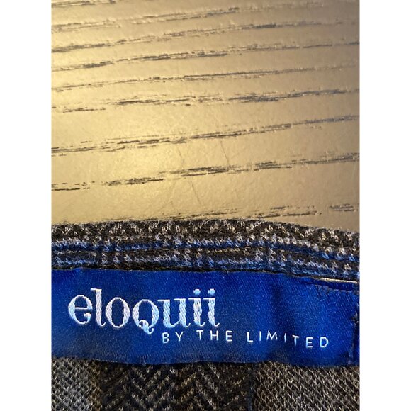 Eloquii By The Limited Gray Herringbone Wrap Front Dress 14/16 Three-Quarter Sle - Picture 4 of 8